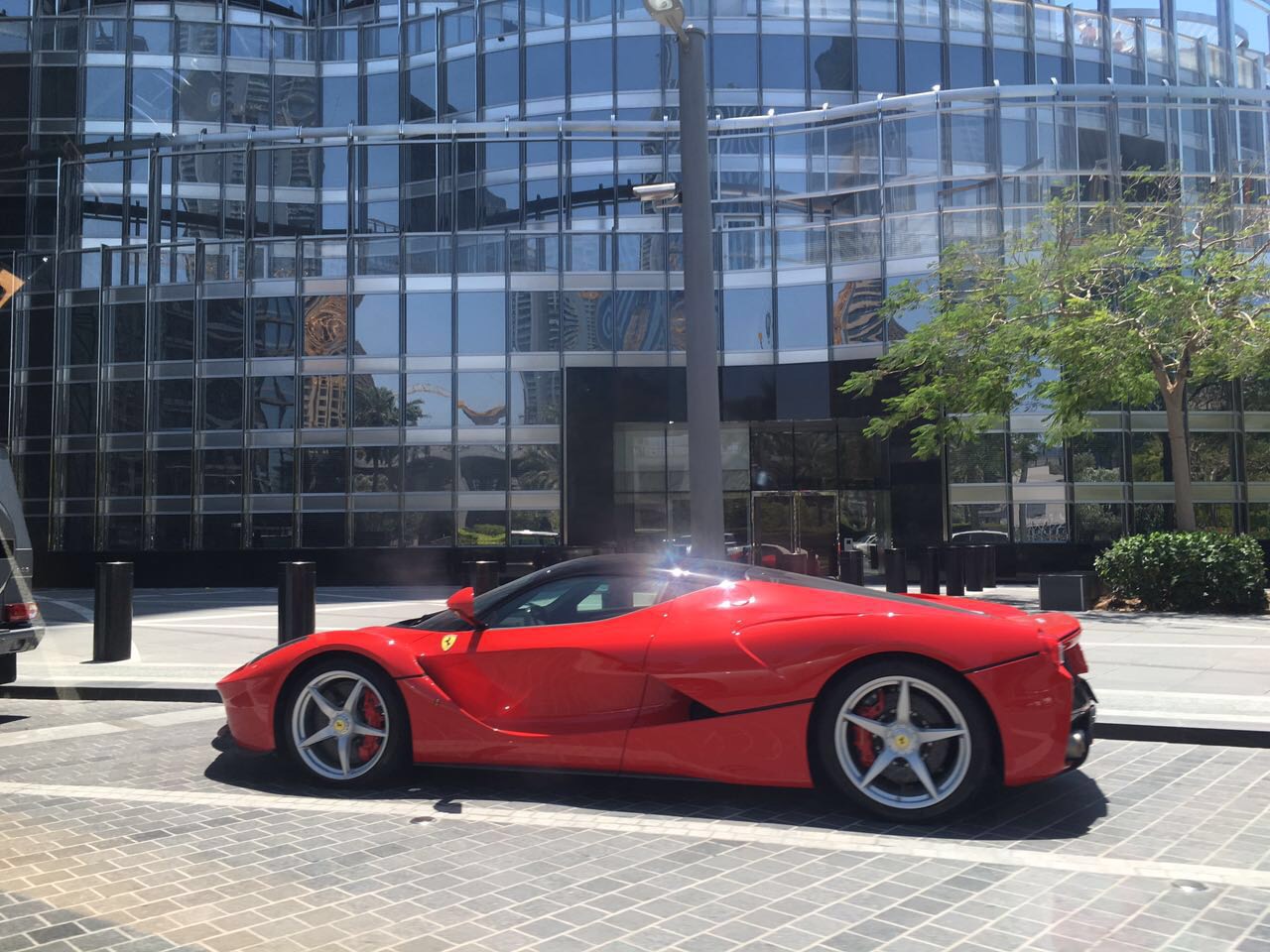 La Ferrari on the Burj Khalifa parking lot.